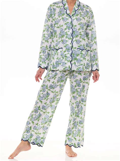 Hydrangea Pajamas With Scalloping Heidi Carey