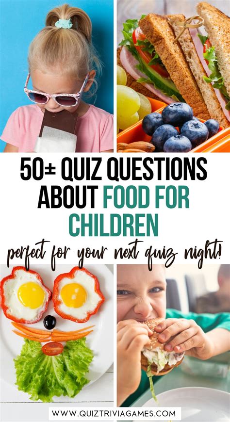 50 Food Quiz Questions And Answers For Kids Quiz Trivia Games