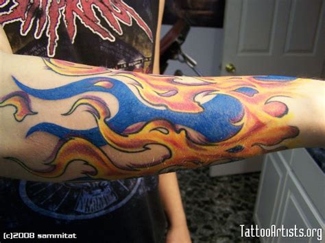 Two Tone Flames Tattoo Tattoos Tattoo Artists Tones