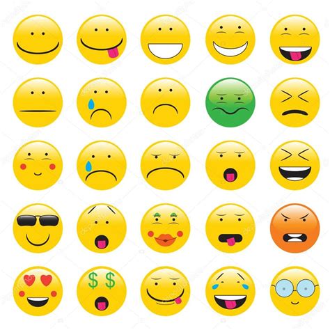 Emoticons Smile Icon Set Stock Vector Image By ©littlecuckoo 117117344
