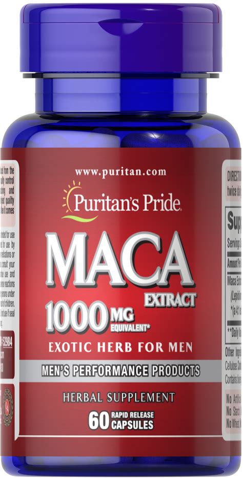 Maca 1000 Mg Exotic Herb For Men 60 Rapid Release Capsules Sexual