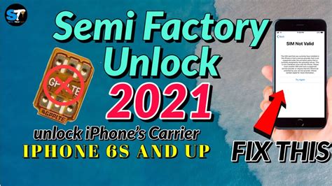 Semi Factory Unlock 2021 Ios 14 6 Iphone 6s And Above Youtube