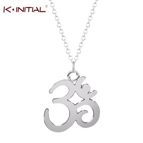 Kinitial 10pcs New Yoga Om Pendants Necklaces Fashion Gold Silver