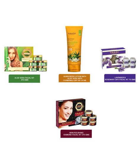 Vaadi Herbals Healthy Flawless Skin Care Facial Kit 250 G Pack Of 5