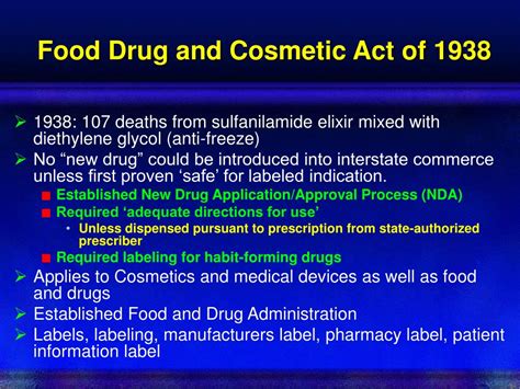 Legal argument 1) food drug and cosmetic act 1938, (fd&c act) according to this act it is illegal to import prescription drugs which are not fda approved into usa by individuals or groups. PPT - Pharmacy Law Review 2010 PowerPoint Presentation ...