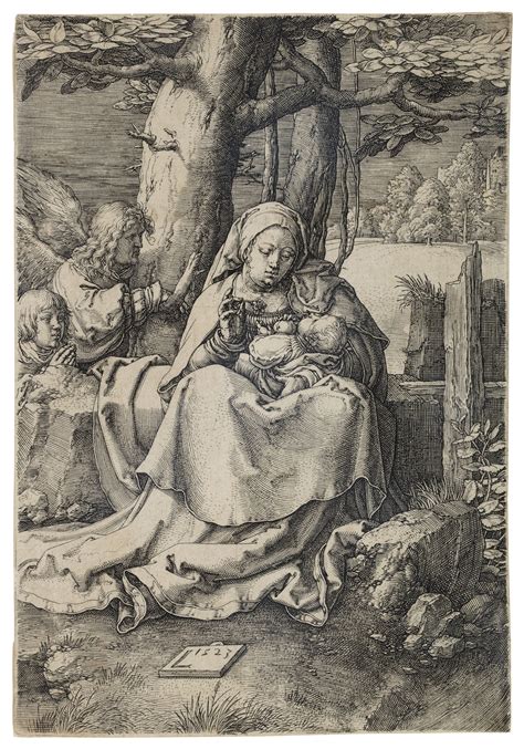 Lucas Van Leyden 1494 1533 The Virgin And Child With Two Angels