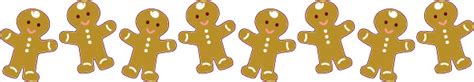 Christmas Clip Art And Free Graphics Gingerbread Man Christmas Border