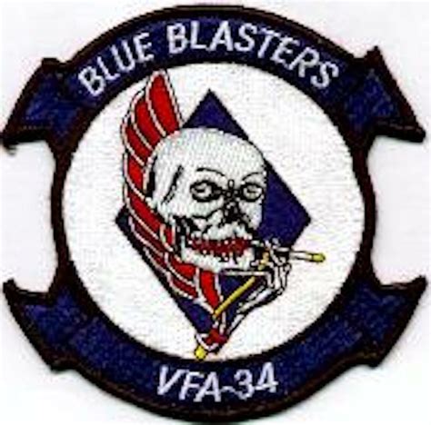 4 Navy Vfa 34 Blue Blasters Squadron A 6e Embroidered Jacket Patch Ebay