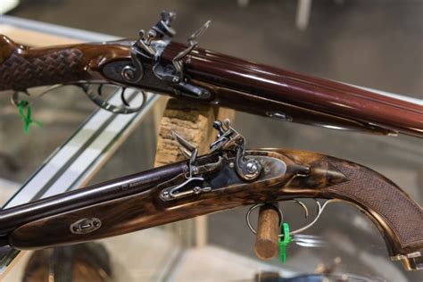 Pedersolis New 1886 Lever Action Carbine And Howdah Flintlock Pistol