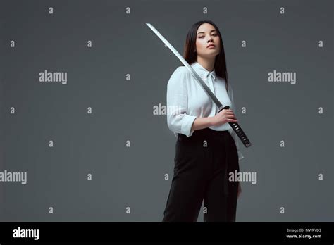 Woman With Katana Hi Res Stock Photography And Images Alamy