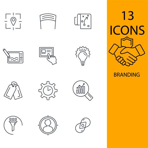 Branding Icons Set Branding Pack Symbol Vector Elements For
