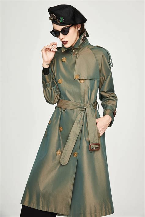 New Fashion Womens Trench Coat Waterproof Cotton X Long Classic British Double Breasted