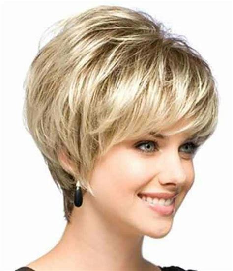 Hairstyles For Women Over 60 Rounded Short Heavily Layered Platinum
