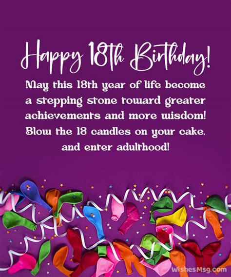 18th Birthday Messages Wishes And Quotes Wishesmsg 2023