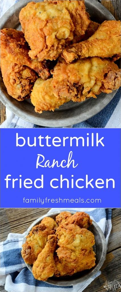 Whole buttermilk, boneless skinless chicken breasts, vegetable oil and 7 more. Buttermilk Ranch Fried Chicken - Family Fresh Meals
