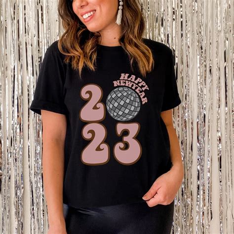 Happy New Year 2023 T Shirt For Women Womens Ball Drop Etsy