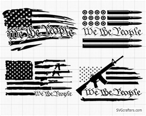 American Gun Flag Svg Rifle Flag Svg Guns Svg Nd Amendment Etsy Israel