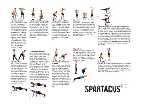 Spartacus Spartacus Workout Back Weight Exercises Free Weight Workout