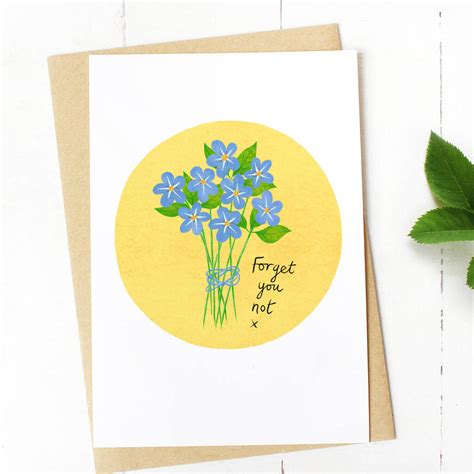 Forget Me Not Sympathy Card By So Close