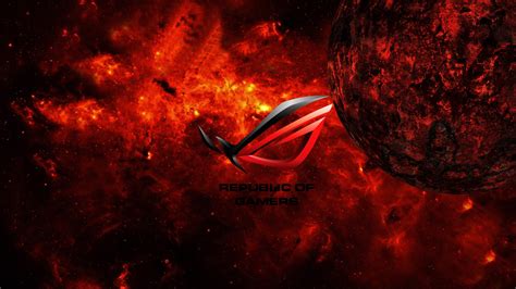 Asus Számítógép Piros Republic Of Gamers Háttérkép Beállítása Háttérképként