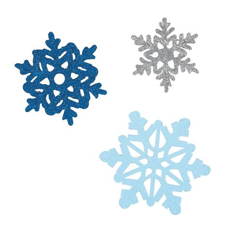Large Glitter Snowflake Cutouts | Snowflake cutouts, Blue snowflakes ...