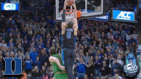 Jaylen brown, jayson tatum, dennis smith jr. Jayson Tatum Dunk And Foul vs. Notre Dame Seals ACC ...