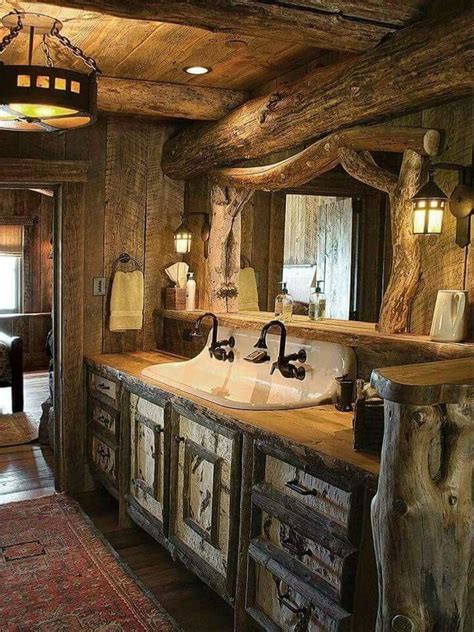 Cozy Cabin Bath Rustic House Rustic Bathroom Designs Rustic Bathrooms