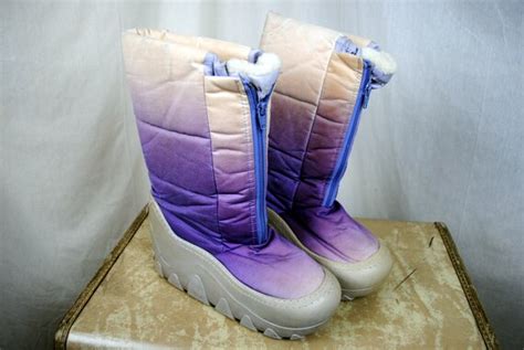 Vintage 80s Rainbow Moon Boots Size Womens 7 8