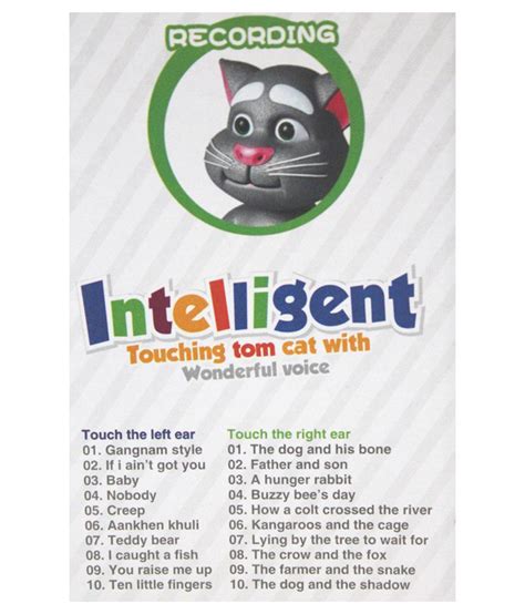 Many cat owners abandon their cats because they are not able to give proper care or they are moving out to another location and don't wish to take their cat along with them. Talking Cat Toy - Buy Talking Cat Toy Online at Low Price ...