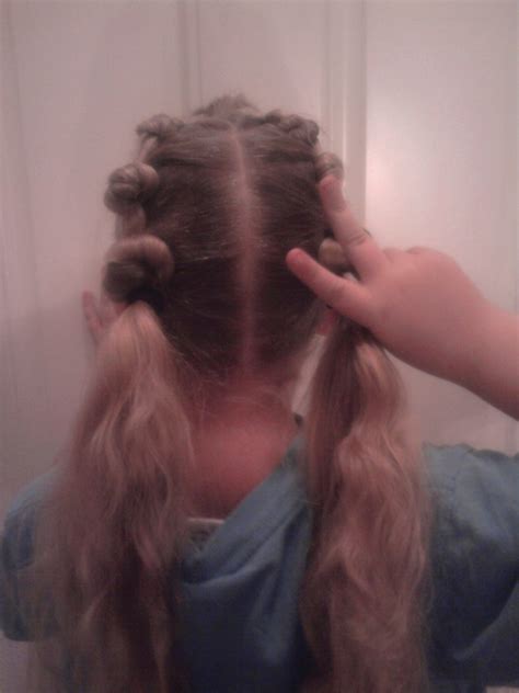 ♥~girls~curls~♥ Knotted Back Pigtails