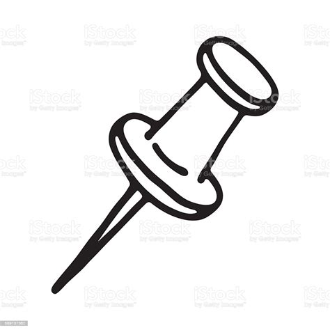 Push Pin Icon Outlined Stock Illustration Download Image Now Istock