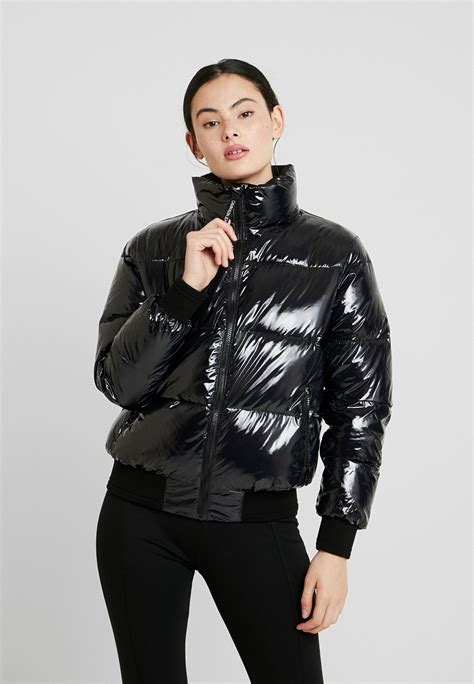 calvin klein jeans shiny puffer jacket winter jacket black