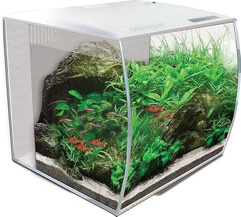 Fluval Flex Curved Glass Led Nano Aquarium Fish Tank 34l White