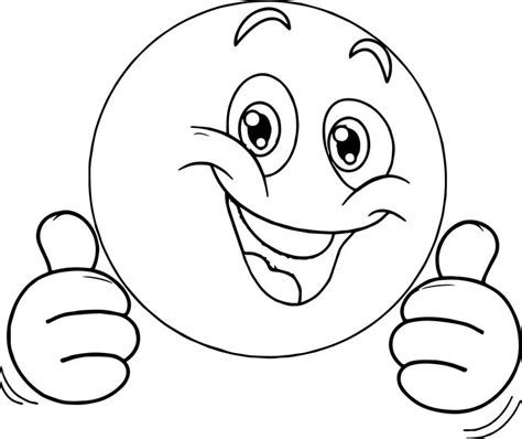 Cool Very Happy Emoticon Face Coloring Page Emoji Coloring Pages