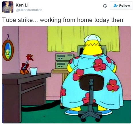 London Tube Strike Results In Commuters Working From Home And Avoiding