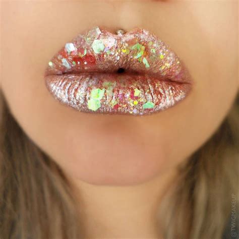 Glitter Lips Metallic Lipstick Chunky Glitter Lip Art Bedazzled