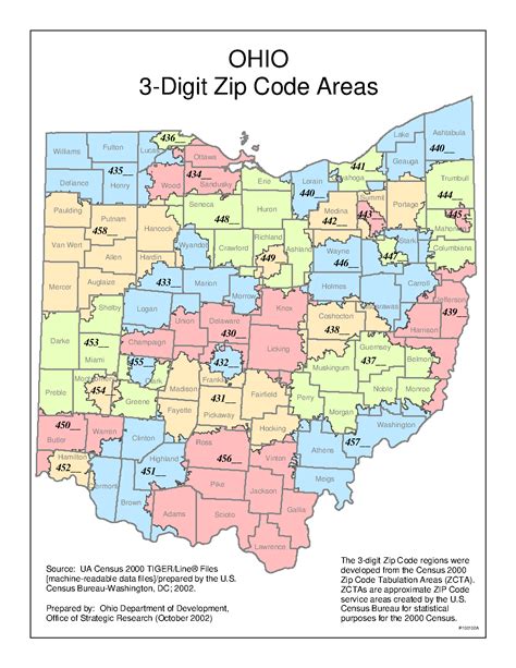 Ohio Zip Code Map Printable Printable Templates