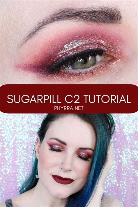 sugarpill capsule collection c2 tutorial red makeup look veganmakeup indiemakeup phyrra