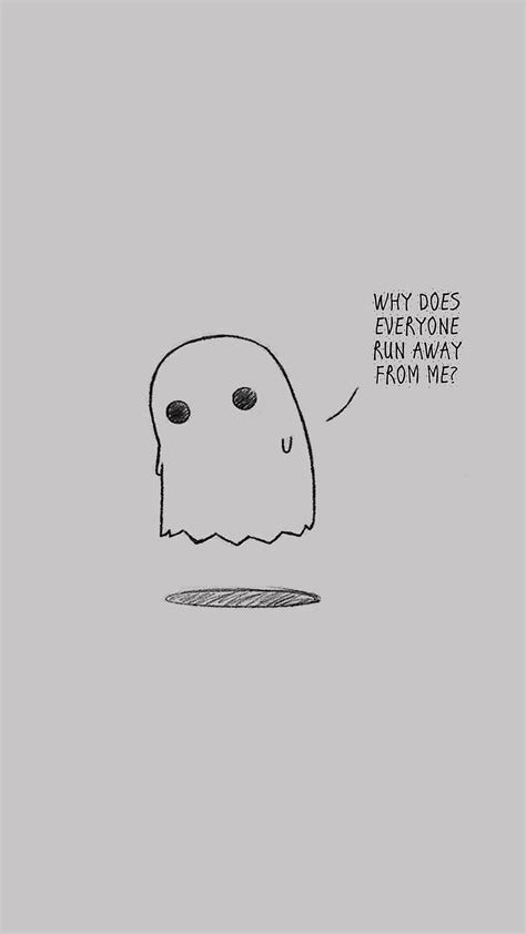 1366x768px 720p Free Download Ghost Cartoon Little Quote Quotes