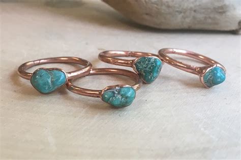 Raw Turquoise December Birthstone Ring Turquoise Ring Etsy