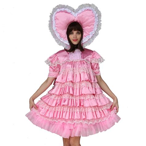 Buy Gocebaby Women Adult Baby Sissy Maid Satin Dress Costume Uniform