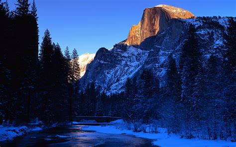 Wallpaper Merced River Yosemite National Park California Usa