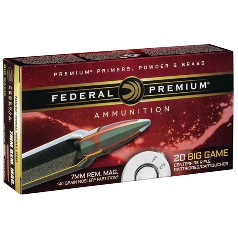 Federal Premium Vital Shok 7mm Remington Magnum 140gr Nosler Partition