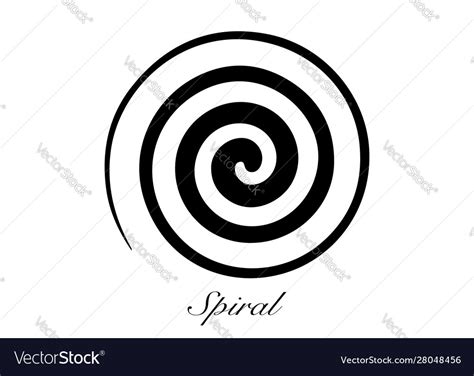 Ancient Spiral Wiccan Fertility Symbol Isolated Vector Image