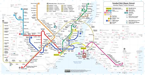 Istanbul Metrometrobus Map 2017 Transit Map Tourist Map Istanbul Map