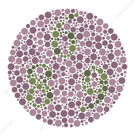 Colour Blindness Test Chart Illustration Stock Image