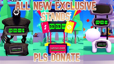 how to get all new exclusive stands in pls donate youtube
