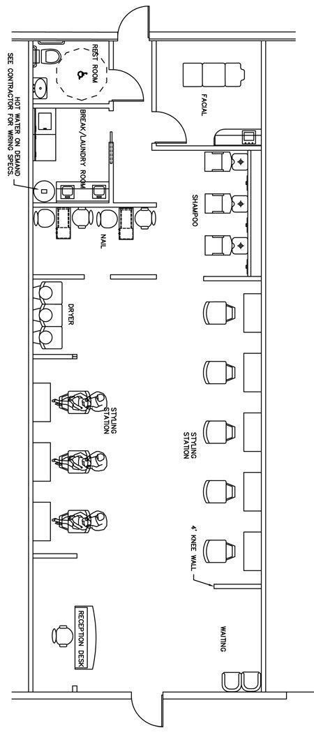 Beauty Salon Floor Plan Design Layout 1400 Square Foot Beauty Salon