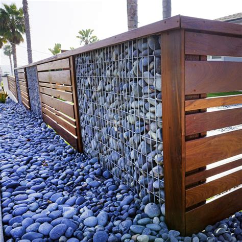 Gabion Walls Fence And Deck