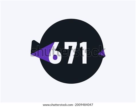Number 671 Logo Icon Design Vector Stock Vector Royalty Free
